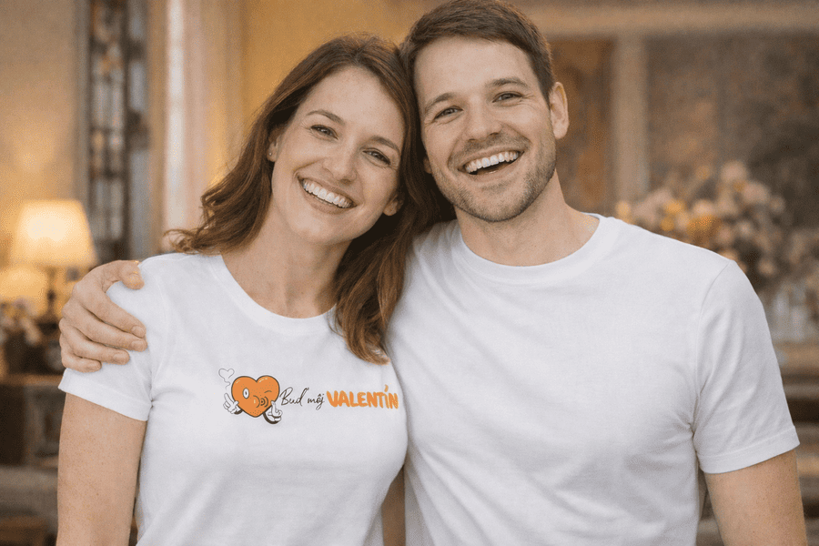 žena v tričku Buď môj Valentín mk 